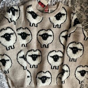 Woolrich x target Sheep tan and cream Pattern Sweater nwt size s unisex in hand